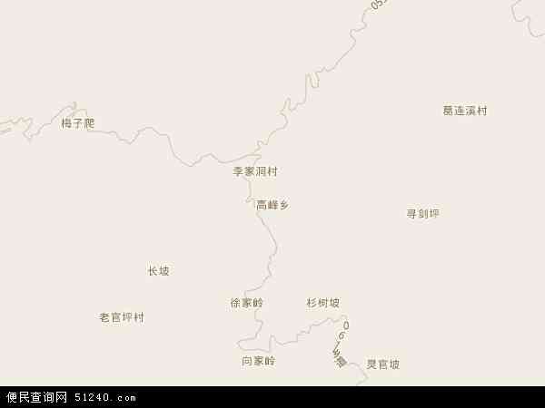 高峰乡地图 高峰乡电子地图 高峰乡高清地图 2021年高峰乡地图