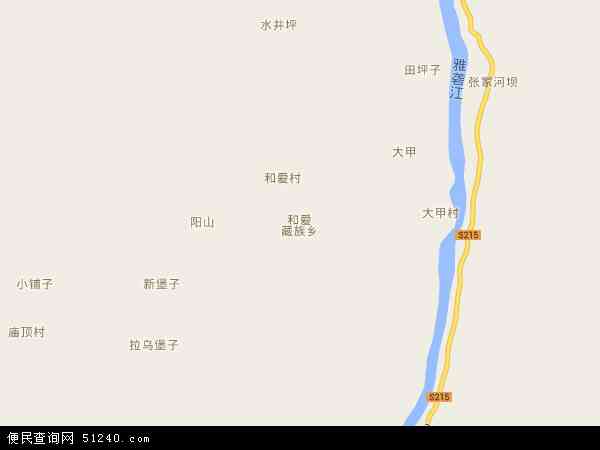 和爱藏族乡地图 - 和爱藏族乡电子地图 - 和爱藏族乡高清地图 - 2024年和爱藏族乡地图
