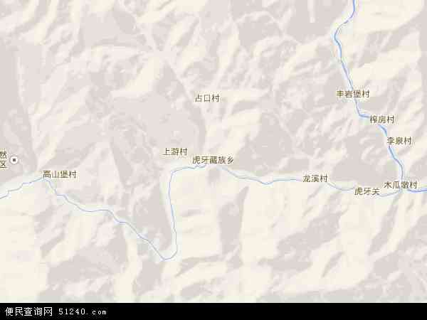 虎牙藏族乡地图 - 虎牙藏族乡电子地图 - 虎牙藏族乡高清地图 - 2024年虎牙藏族乡地图