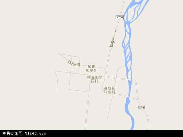 喀夏加尔乡地图 - 喀夏加尔乡电子地图 - 喀夏加尔乡高清地图 - 2024年喀夏加尔乡地图