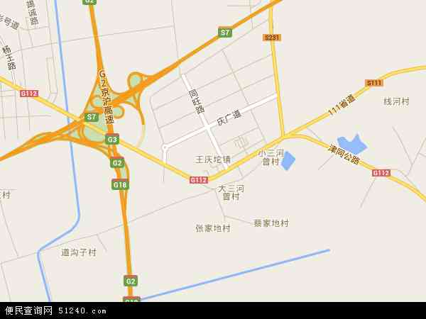 王庆坨镇地图 - 王庆坨镇电子地图 - 王庆坨镇高清地图 - 2024年王庆坨镇地图