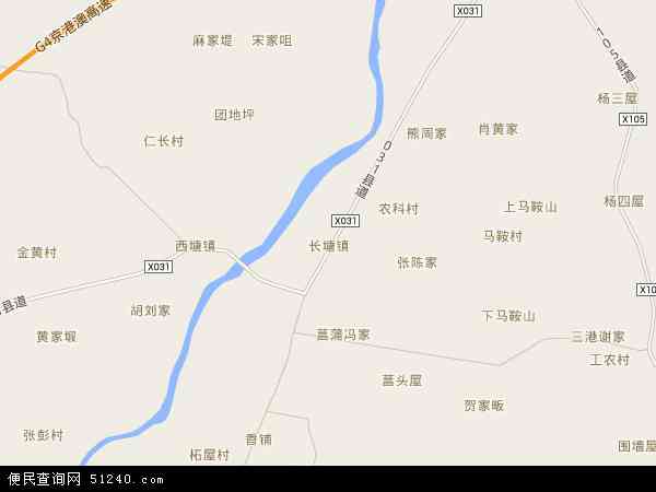 中国湖南省岳阳市临湘市长塘镇地图(卫星地图)