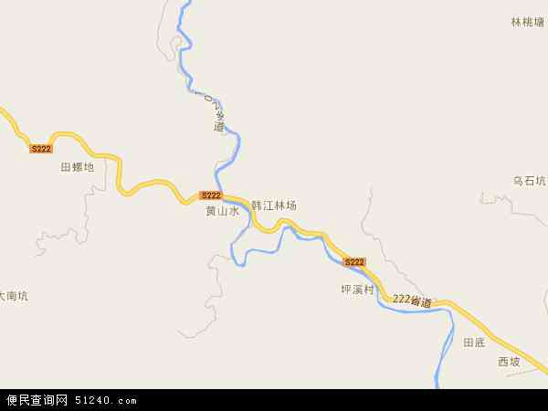 韩江林场地图 - 韩江林场电子地图 - 韩江林场高清地图 - 2024年韩江林场地图