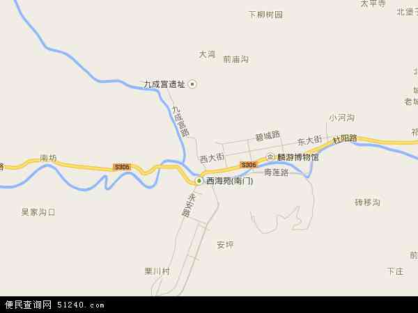 九成宫镇地图 - 九成宫镇电子地图 - 九成宫镇高清地图 - 2024年九成宫镇地图