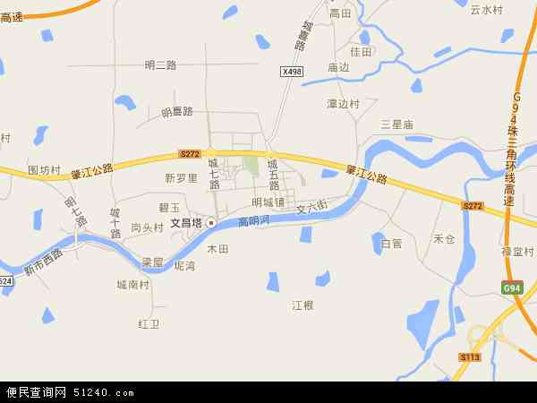 中国 广东省 佛山市 高明区 明城镇明城镇卫星地图 本站收录有:2021明