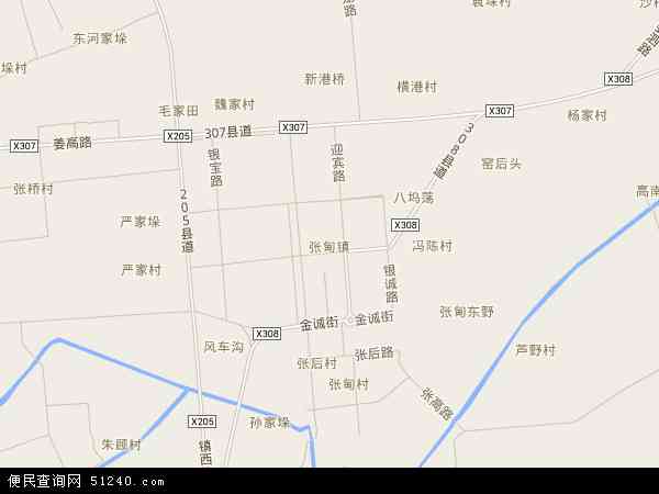 张甸镇地图 - 张甸镇电子地图 - 张甸镇高清地图 - 2024年张甸镇地图