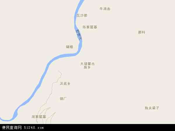 大坡蒙古族乡地图 - 大坡蒙古族乡电子地图 - 大坡蒙古族乡高清地图 - 2024年大坡蒙古族乡地图