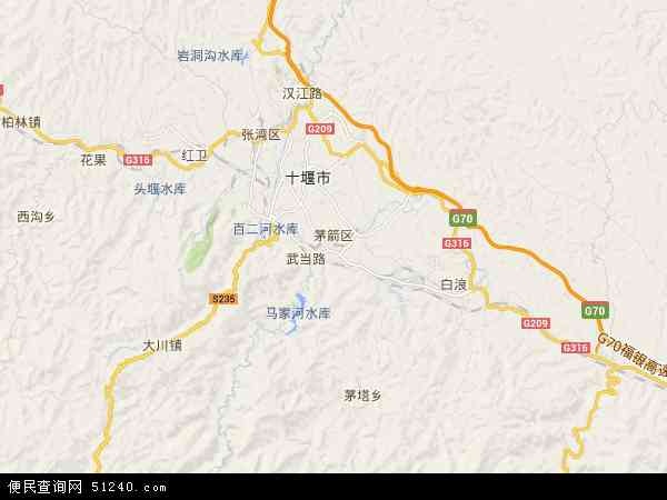 中国 湖北省 十堰市 茅箭区 小川乡小川乡卫星地图 本站收录有:2021