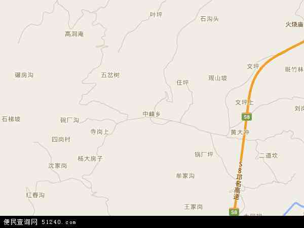 中峰乡地图 - 中峰乡电子地图 - 中峰乡高清地图 - 2024年中峰乡地图