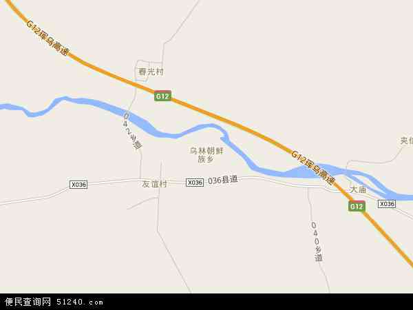 乌林朝鲜族乡地图 - 乌林朝鲜族乡电子地图 - 乌林朝鲜族乡高清地图 - 2024年乌林朝鲜族乡地图