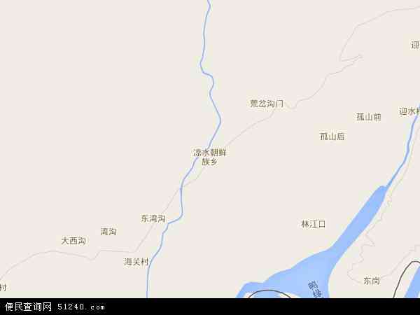 中国吉林省通化市集安市凉水朝鲜族乡地图(卫星地图)