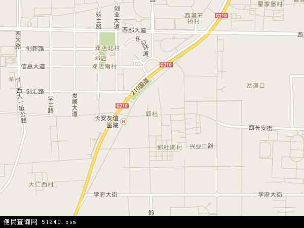 郭杜地图 - 郭杜电子地图 - 郭杜高清地图 - 2024年郭杜地图
