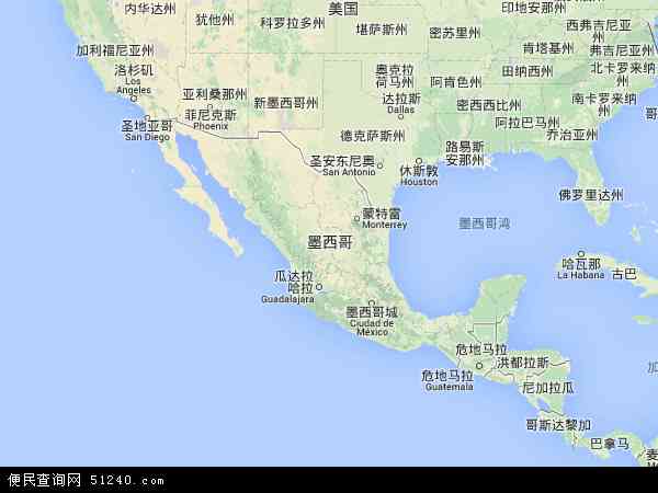 墨西哥地图 - 墨西哥电子地图 - 墨西哥高清地图 - 2024年墨西哥地图