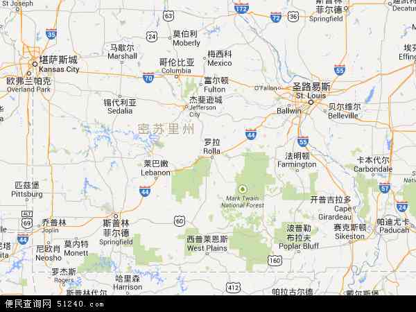 密苏里地图 - 密苏里电子地图 - 密苏里高清地图 - 2024年密苏里地图