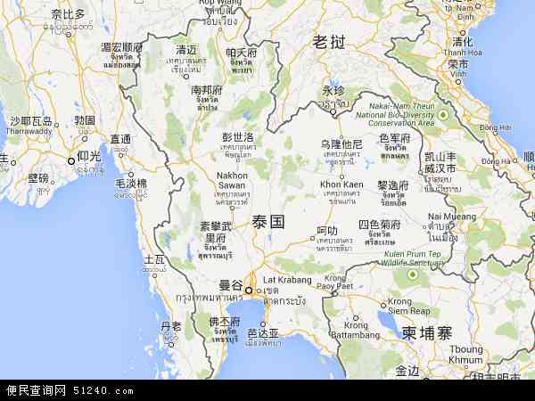泰国地图 - 泰国电子地图 - 泰国高清地图 - 2024年泰国地图