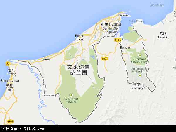 文莱地图 - 文莱电子地图 - 文莱高清地图 - 2024年文莱地图