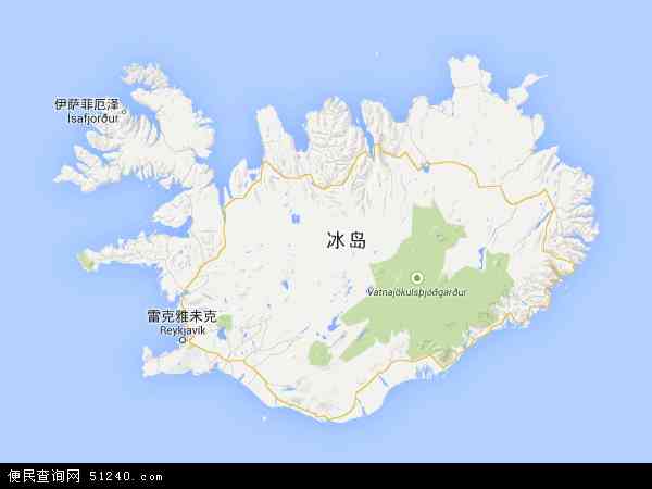 冰岛地图 - 冰岛电子地图 - 冰岛高清地图 - 2024年冰岛地图