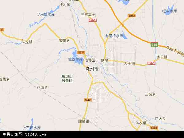 滁州市地图 - 滁州市电子地图 - 滁州市高清地图 - 2024年滁州市地图
