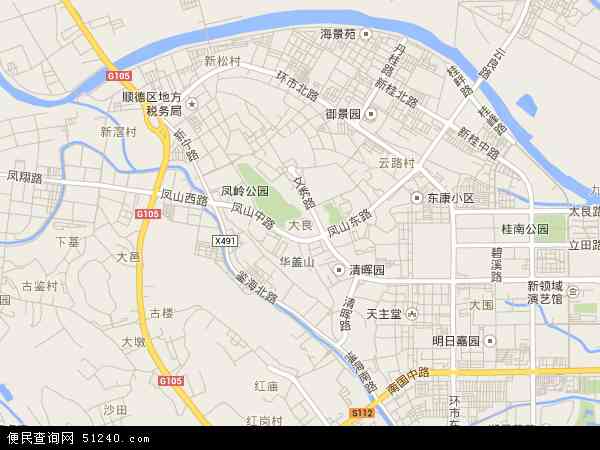 中国 广东省 佛山市 顺德区 大良大良卫星地图 本站收录有:2021大良