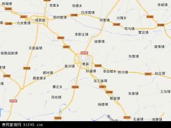 单县地图 - 单县电子地图 - 单县高清地图 - 2024年单县地图