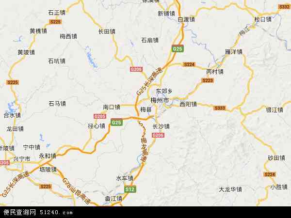 梅县地图 - 梅县电子地图 - 梅县高清地图 - 2024年梅县地图