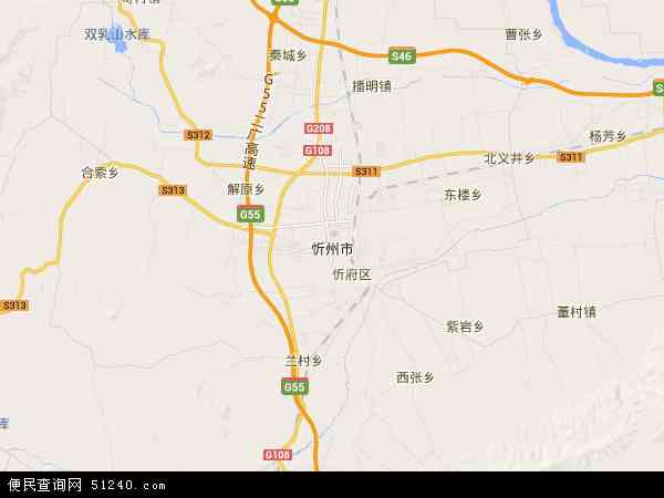 忻州市地图 - 忻州市电子地图 - 忻州市高清地图 - 2024年忻州市地图