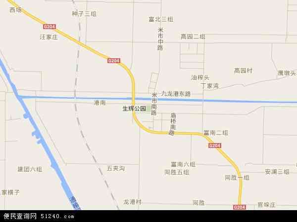 中国 江苏省 盐城市 东台市 富安镇 富安镇卫星地图 本站收录有:2021