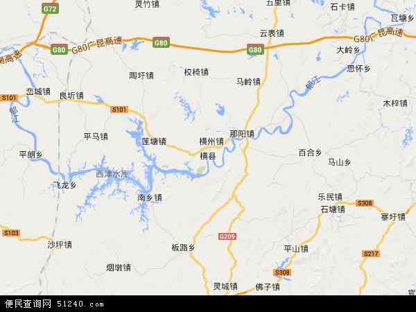 横县地图 - 横县电子地图 - 横县高清地图 - 2024年横县地图