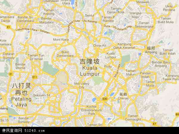 吉隆坡地图 - 吉隆坡电子地图 - 吉隆坡高清地图 - 2024年吉隆坡地图