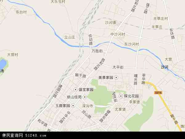 中国辽宁省鞍山市立山区地图(卫星地图)