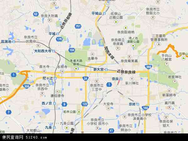 奈良地图 - 奈良电子地图 - 奈良高清地图 - 2024年奈良地图