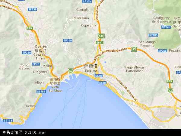 萨莱诺地图 - 萨莱诺电子地图 - 萨莱诺高清地图 - 2024年萨莱诺地图