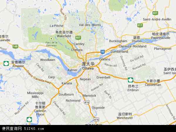 渥太华地图 - 渥太华电子地图 - 渥太华高清地图 - 2024年渥太华地图