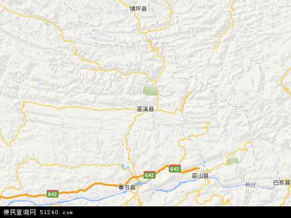 巫溪县地图 - 巫溪县电子地图 - 巫溪县高清地图 - 2024年巫溪县地图