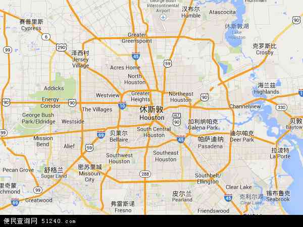 休斯敦地图 - 休斯敦电子地图 - 休斯敦高清地图 - 2024年休斯敦地图
