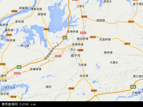 咸安区地图 - 咸安区电子地图 - 咸安区高清地图 - 2024年咸安区地图
