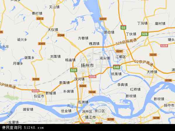 扬州市地图 - 扬州市电子地图 - 扬州市高清地图 - 2024年扬州市地图