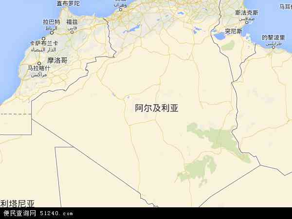 阿尔及利亚地图 - 阿尔及利亚电子地图 - 阿尔及利亚高清地图 - 2024年阿尔及利亚地图