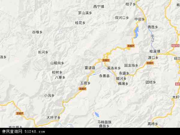 雷波县地图 - 雷波县电子地图 - 雷波县高清地图 - 2024年雷波县地图