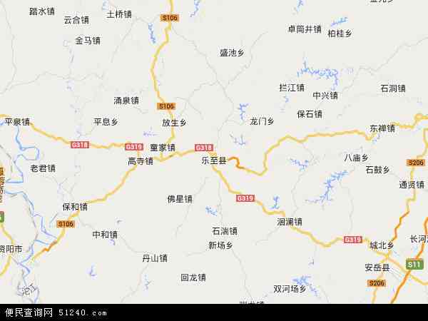 乐至县地图 - 乐至县电子地图 - 乐至县高清地图 - 2024年乐至县地图