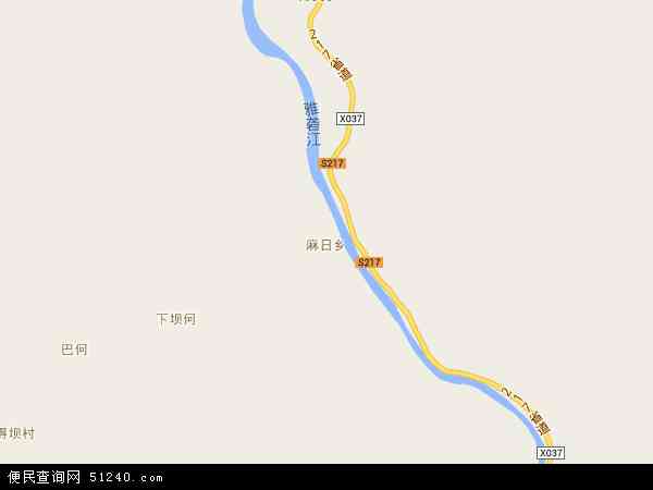 麻日乡地图 - 麻日乡电子地图 - 麻日乡高清地图 - 2024年麻日乡地图