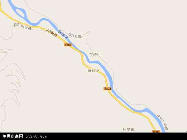 麻孜乡地图 - 麻孜乡电子地图 - 麻孜乡高清地图 - 2024年麻孜乡地图