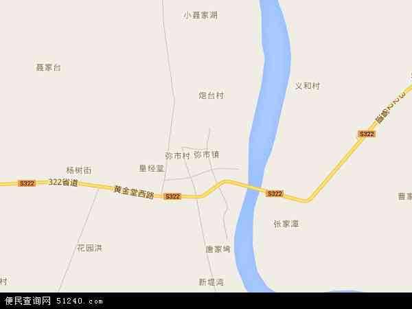 中国 湖北省 荆州市 荆州区 弥市镇 弥市镇卫星地图 本站收录有:2021