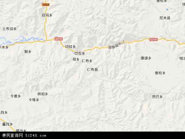 仁布县地图 - 仁布县电子地图 - 仁布县高清地图 - 2024年仁布县地图