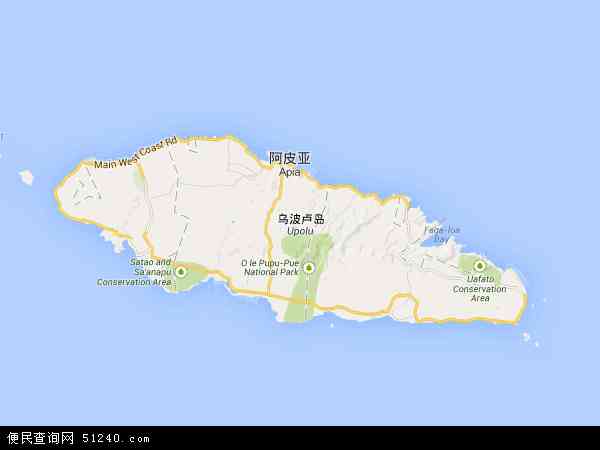 乌波卢岛地图 - 乌波卢岛电子地图 - 乌波卢岛高清地图 - 2024年乌波卢岛地图