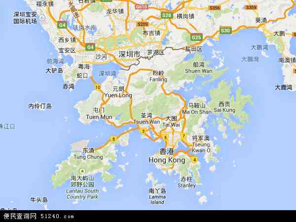 香港地图 - 香港电子地图 - 香港高清地图 - 2024年香港地图