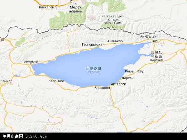 伊塞克湖地图 - 伊塞克湖电子地图 - 伊塞克湖高清地图 - 2024年伊塞克湖地图