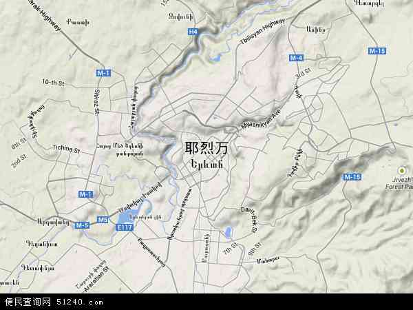 埃里温市地形图 - 埃里温市地形图高清版 - 2024年埃里温市地形图