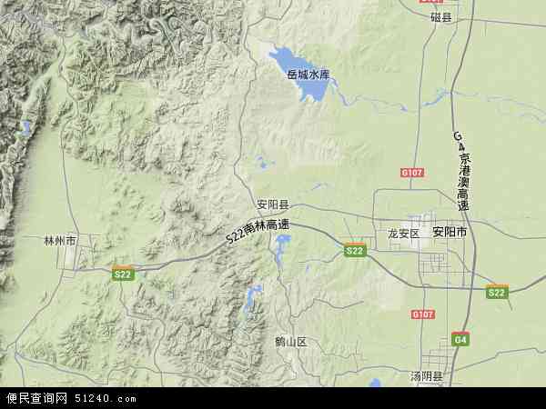 安阳县地形图 - 安阳县地形图高清版 - 2024年安阳县地形图