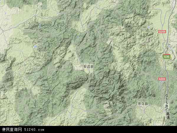 安远县地形图 - 安远县地形图高清版 - 2024年安远县地形图